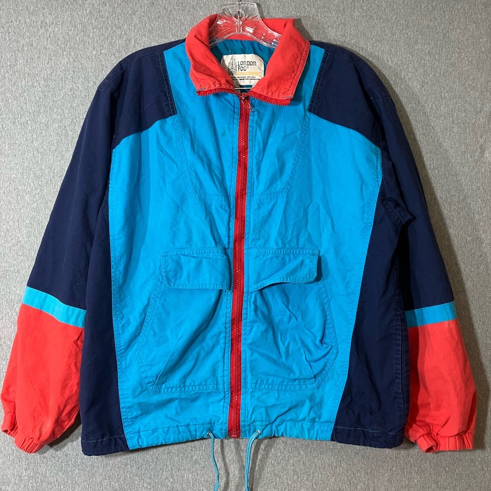 London Fog Vintage Jacket Full Zip Front and Hip Pockets